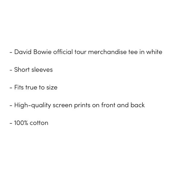 NWT BRAVADO Official David Bowie Merchandise Tee - Picture 7 of 7